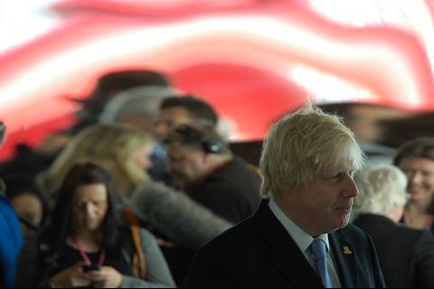 Boris Johnson at the Orbit